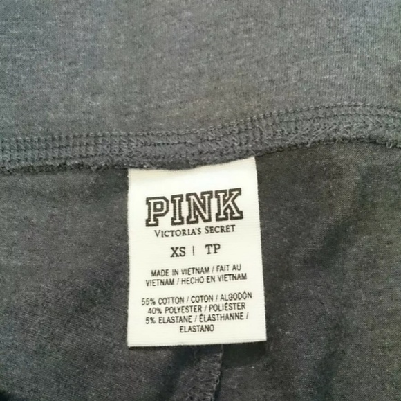 Pink V/S Gray Capris Leggings Size XS - Picture 4 of 6
